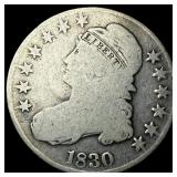 1830 Capped Bust Half Dollar NICELY CIRCULATED