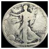 1919-D Silver Walking Liberty Half Dollar NICELY C