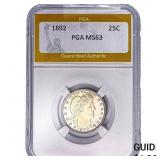 1892 Barber Quarter PGA MS63
