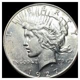 1927 Silver Peace Dollar CHOICE AU