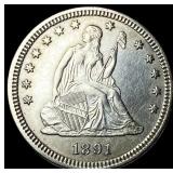 1891 Seated Liberty Quarter UNCIRCULATED
