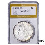 1878-CC Morgan Silver Dollar PGA MS63+