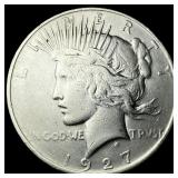 1927-D Silver Peace Dollar NEARLY UNCIRCULATED