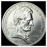 1918 Silver Illinois Centennial Half Dollar UNCIRC