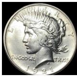1921 Silver Peace Dollar CLOSELY UNCIRCULATED