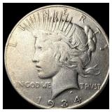 1934 Silver Peace Dollar LIGHTLY CIRCULATED
