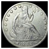 1855-O Silver Seated Liberty Half Dollar LIGHTLY C