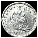 1853 Seated Liberty Dime (Arrows) CLOSELY UNCIRCUL