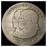 1923-S Silver Monroe Doctrin Half Dollar  CLOSELY