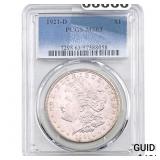 1921-D Morgan Silver Dollar PCGS MS63