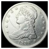 1837 Capped Bust Silver Half Dollar CLOSELY  UNCI
