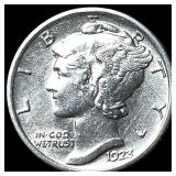 1923-S Silver Mercury Dime CHOICE AU