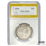 1908 Barber Half Dollar PGA AU55