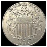 1883 Shield Nickel CHOICE AU