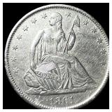 1861-O Silver Seated Liberty Half Dollar  CLOSELY
