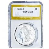 1885-O Morgan Silver Dollar PGA MS63