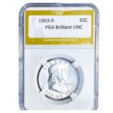 1963-D Franklin Half Dollar PGA Brilliant UNC