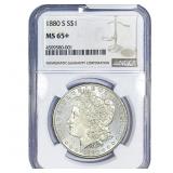 1880-S Morgan Silver Dollar NGC MS65+