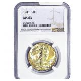 1941 Walking Liberty Half Dollar NGC MS63