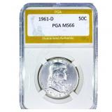 1961-D Franklin Half Dollar PGA MS66