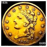 1836 $2.50 Gold Quarter Eagle HIGH GRADE