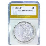 1921-D Morgan Silver Dollar PGA Brilliant UNC