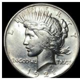 1921 Silver Peace Dollar CHOICE AU