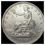 1877 Silver Trade Dollar CLOSELY UNCIRCULATED