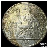 1921 French Indo-China .7813oz Silver Paistre