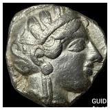 Attica Athens 440-404 BC Silver Tetradrachm