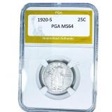 1920-S Standing Liberty Quarter PGA MS64