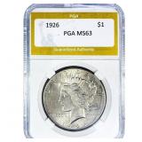 1926 Silver Peace Dollar PGA MS63