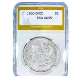 1900-O/CC Morgan Silver Dollar PGA AU55