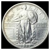 1917 Type 1 Standing Liberty Quarter CLOSELY UNCIR
