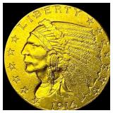 1914 Indian Head Gold $2.50 Quarter Eagle CLOSELY