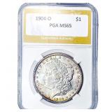 1904-O Morgan Silver Dollar PGA MS65