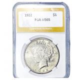 1922 Silver Peace Dollar PGA MS65