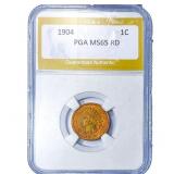 1904 Indian Head Cent PGA MS65 RD