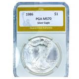 1986 Silver Eagle PGA MS70