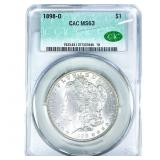 1898-O Morgan Silver Dollar CAC MS63