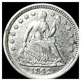 1842-O Silver Seated Half Dime CHOICE AU