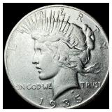 1935-S Silver Peace Dollar NEARLY UNCIRCULATED