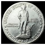 1925 Silver Lexington-Concord Half Dollar NEARLY U