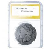 1878 Rev 79 Morgan Silver Dollar PGA Genuine