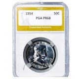 1954 Franklin Half Dollar PGA PR68