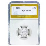 1891 Seated Liberty Dime PGA MS63