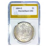 1884-O Morgan Silver Dollar PGA Brilliant UNC