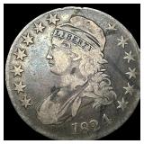 1824 Capped Bust Half Dollar NICELY  CIRCULATED