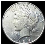 1925-S Silver Peace Dollar CHOICE AU