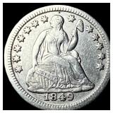 1849 Seated Liberty Half Dime CLOSELY UNCIRCULATED